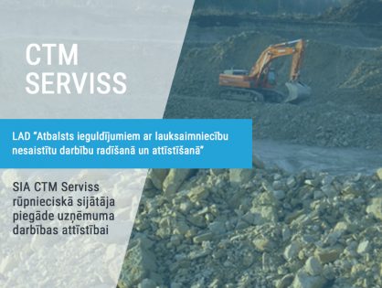 SIA CTM Serviss rūpnieciskā sijātāja piegāde uzņēmuma darbības attīstībai