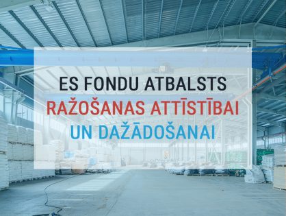 ES Fondu atbalsts ražošanas attīstībai un dažādošanai