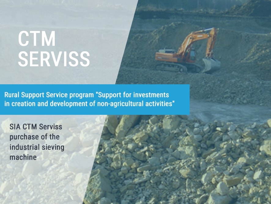 SIA CTM Serviss purchase of the industrial sieving machine